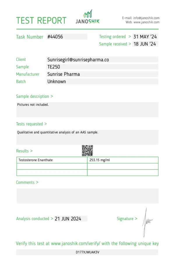 Buy 5 and get 1 free. Testosterone Enanthate 250mg-GMP - Image 3